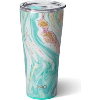 Swig Life 32oz Isolated Tumbler Travel Coffee Tumbler With Lid Cup Holder Friendly Travel Coffee Mug Rostless Steel Thermos med lock (Wanderlust)