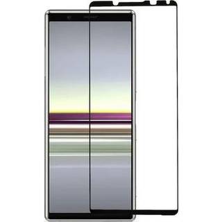 Sony Xperia 5 V Skærmbeskyttelse Hærdet Glas - Full Fit - Sort Kant