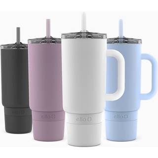Ello Port 40oz tumbler med bære loop & integreret håndtag vakuumisoleret rustfrit stål genanvendelig vandflaske rejse krus med lækage bevis låg o