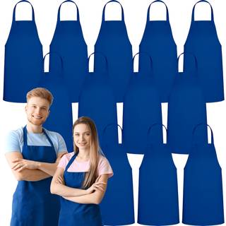 Green Lifestyle 12 Pack BiB Forkron - Unisex Royal Blue Forklar Machine Wastable Holdable Waterdrop Resistant - Forklæder til mænd og kvinder - K