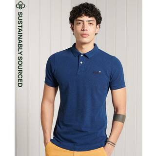 Superdry Klassisk poloshirt i piqué, fremstillet i økologisk bomuld