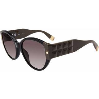 Furla Kvinde SFU784 700 Solbriller Acetat Sort Røg Sommerfugl Normal Skygge