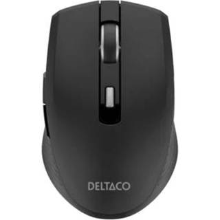 Deltaco Silent Wireless USB-C Travel Mouse with USB-C Rece - Mus - 6 knapper - Sort