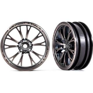 Traxxas - TRX9472A - Drag Racing Forfælge, Weld satin black chrome (front) (2)