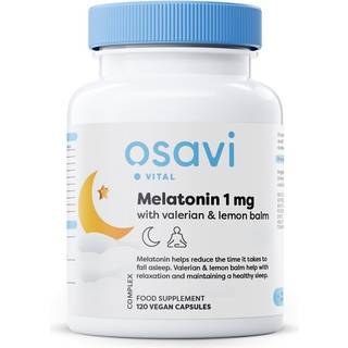 Melatonin med Valerian & Citronmelisse, 1 mg - 60 veganske kapsler