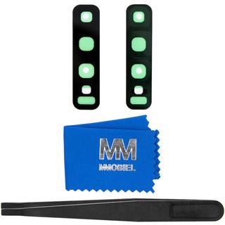 MMOBIEL BAG BAGKABLER Glaslinseudskiftning kompatibel med Samsung Galaxy S10 / S10 Plus 2019 - inkl. Dobbeltsidet kl?bende pincet og klud