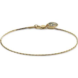 Essentials | 1 mm Guldfarvet Rektangulært Box Chain Armbånd