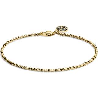 Essentials | 2 mm Guldfarvet Buet Box Chain Armbånd