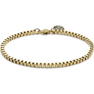 Essentials | 3 mm Guldfarvet Firkantet Box Chain Armbånd