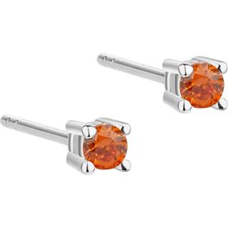 MINI KAYA ORANGE EARSTUD | SILVER