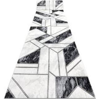 Fortovet EMERALD eksklusiv 81953 glamour, stilfuld geometrisk sort / sølv 80 cm 80x490 cm