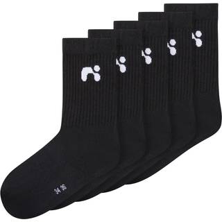 Name It Strømper Sort Med Logo 5-pak - Str. 37/39