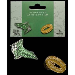 Lord of the Rings Collectors Pins 2-Pack Elfen Leaf & One Ring