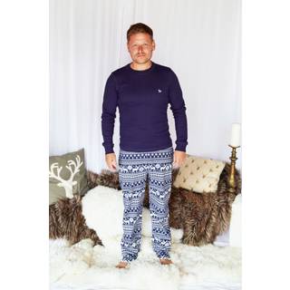 The Little Tailor The Little Tailor Mens Reindeer Christmas Fair Isle Pattern Pyjamas