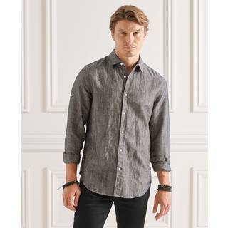 Superdry Langærmet skjorte af økologisk bomuld og hør