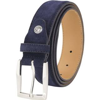 Lindenmann Herren Gürtel blau Veloursleder