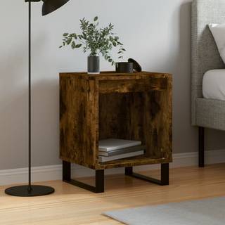 sengebord 40x35x50 cm konstrueret træ røget egetræsfarve
