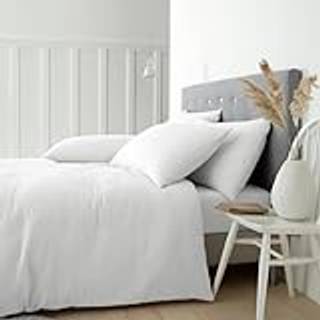 Catherine Lansfield Catherine Lansfield White Brushed 100% Cotton Duvet Cover Set