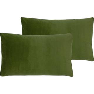 Paoletti Riva Paoletti 2 Pack Green 30 x 50cm Sunningdale Velvet Cushions