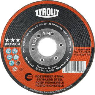 Skrubskive Premium 27E ø125×7 A30R-BFX