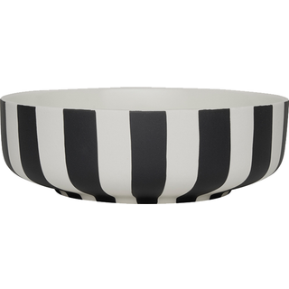Oyoy living design Toppu skål stor Ø20, hvid/sort