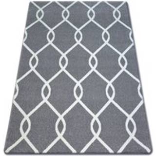 Tæppe SKETCH - F934 grå/fløde trellis 240x330 cm