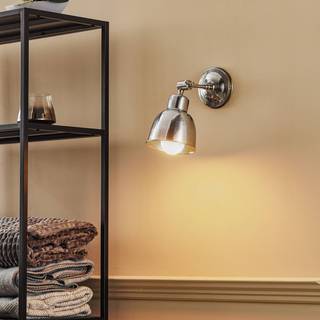 Væglampe Emoti Euluna, dæmpbar, Krom/sølv, Stue/spisestue, Metal, Industrielt design