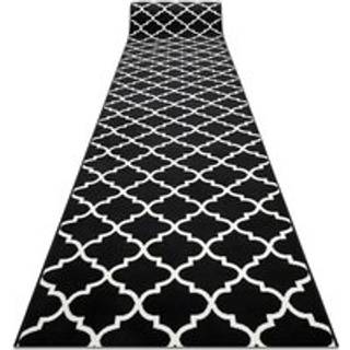 Fortovet BCF MORAD Trelis Marokkansk kløver sort / fløde 60 cm 60x740 cm