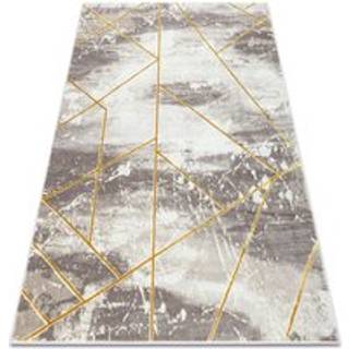 Tæppe CORE 1818 Geometrisk - strukturelt, to niveauer af fleece, elfenben / guld 200x290 cm