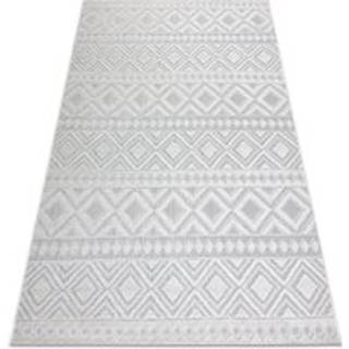 Tæppe Strukturelle SOLE D3851 Boho, diamanter - Fladt vævet, to niveauer af fleece beige 180x270 cm