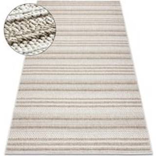 Tæppe JERSEY 19233 beige - Linjer, strukturell, loop BOHO 200x290 cm