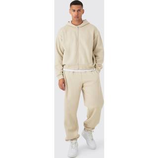 Mens Stone Man Oversized Zip Through Hooded Tracksuit