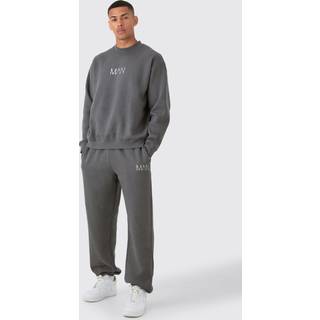 Mens Charcoal Original Man Oversized Sweatshirt Tracksuit
