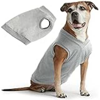 Espawda Casual Stretch Comfort Cotton Dog Sweatshirt Sweater Vest For Small Dogs Medium Dogs Big Dogs (X-Small Coyote Gray)