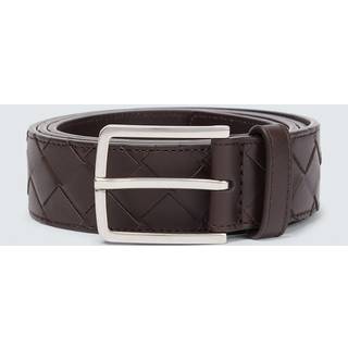 Bottega Veneta Intreccio leather belt - brown - 90CM