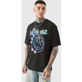 Mens Tall Oversize Blink 182 License T-shirt in Black