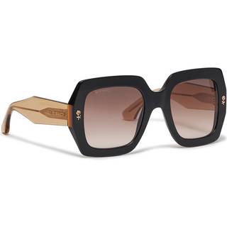 ETRO Kvinde ETRO 0011/S 71C/HA Solbriller Acetat Sort Brun Firkantet Normal Skygge