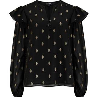 Pour Moi Pour Moi Angelina Shirred Detail Langærmet Chiffon Bluser