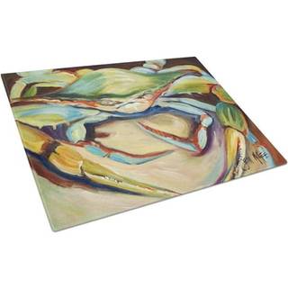 Caroline's Treasures JMK1097LCB Blue Crab Glass Cutting Board Stor dekorativt tempereret glas Køkkenskæring og serveringsplade Stor i stor større