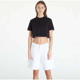 T-shirt Calvin Klein Jeans Premium Monologo Cropped T-Shirt Black L - Black - L