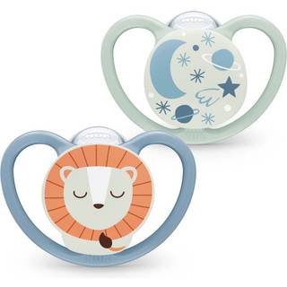 NUK Space Night Silicon S2 - Lion 2-pak