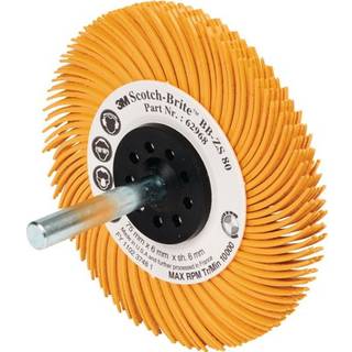 Bristle radialbørste BB-ZS P80 gul 50mm 6mm skaft
