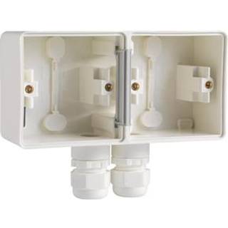 Niko Underlag 2-modul, 2x m20, ip55, hvid