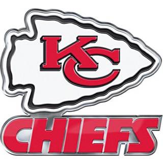FANMATS 60602 Kansas City Chiefs Heavy Duty Aluminium prget farveemblem Autoemblem mrkat - alternativ