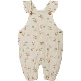 Lil Atelier Turtledove Strawberry Loose Overalls