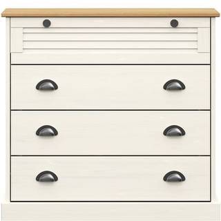 kommode VIGO 80x40x76 cm massivt fyrretræ hvid