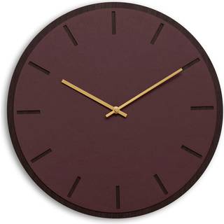 Hemverk Vægur Burgundy Mørk Eg Gold Ø38 cm