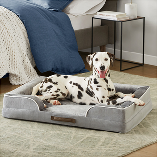 Venner for evigt ortop?disk hundeseng til mellemstore hunde vandt?t hukommelsesskumhundesofa med aftagelig vaskbar d?ksel Ally Gray 28x23x6.5