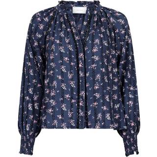 Stimma Delicate Floral Bluse, Dusty Navy, 36