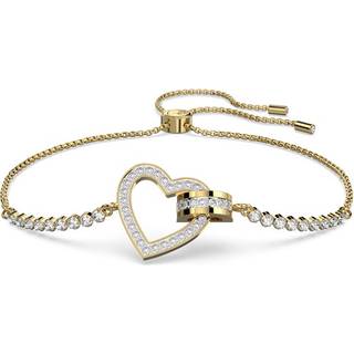 Lovely Armband, Herz, Weiß, Goldlegierungsschicht
